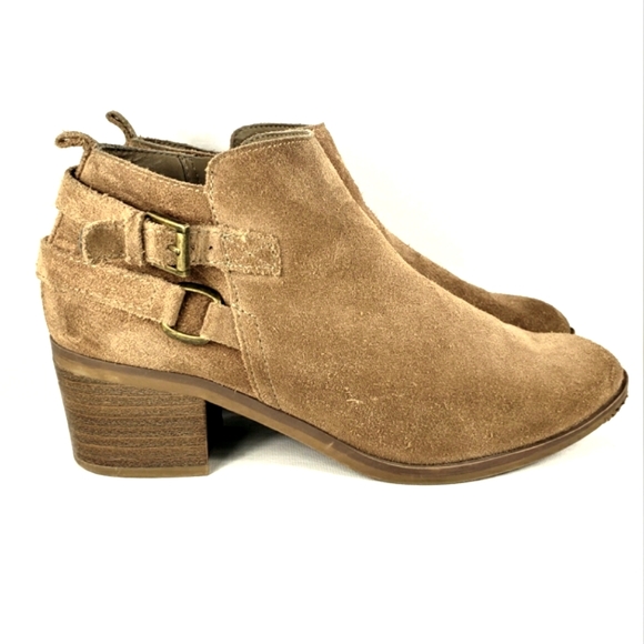 Sonoma Sonya Taupe Suede, Western Style, Heeled Bootie. Women's Size 7.5M - Picture 1 of 11